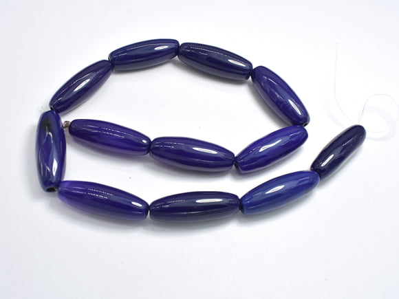 Agate Beads, 10x30mm Rice Beads-BeadBeyond