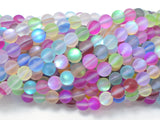 Matte Mystic Aura Quartz-Multi, 6mm (6.5mm) Round Beads-Gems: Round & Faceted-BeadBeyond