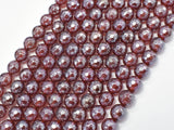 Mystic Coated Carnelian Beads, 8mm Faceted Round Beads, AB Coated-Gems: Round & Faceted-BeadBeyond