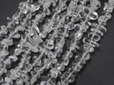 Clear Quartz, 4mm - 9mm Pebble Chips Beads, 33 Inch-Gems:Assorted Shape-BeadBeyond