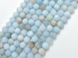 Matte Aquamarine Beads, 8mm (8.5mm) Round-BeadBeyond