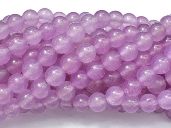 Jade Beads, Mauve, 8mm Round Beads-Gems: Round & Faceted-BeadBeyond