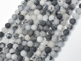 Matte Black Rutilated Quartz Beads, 6mm (6.5mm) Round-Gems: Round & Faceted-BeadBeyond