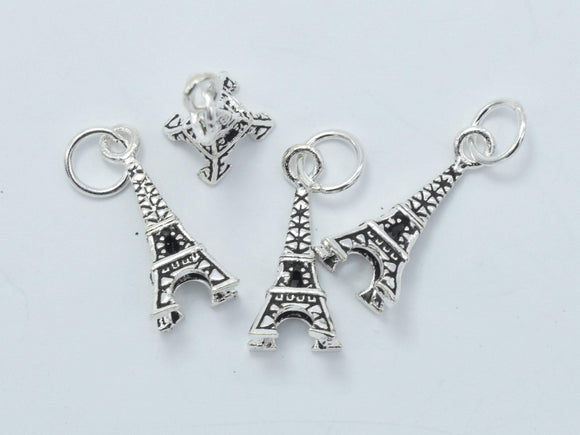 2pcs 925 Sterling Silver Charm, Eiffel Tower Charm-Metal Findings & Charms-BeadBeyond