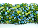 Agate Beads, Blue & Green, 6mm Faceted Round-Gems: Round & Faceted-BeadBeyond