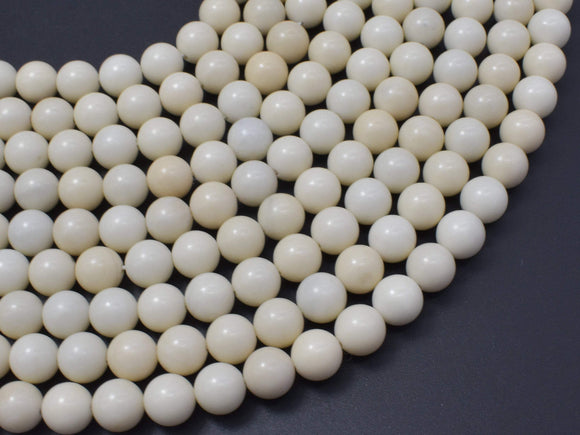 Ivory Jade Beads, 8mm (8.3mm)-Gems: Round & Faceted-BeadBeyond