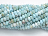 Dominican Larimar, Genuine Larimar, 4x(5-6)mm Faceted Rondelle-Gems:Assorted Shape-BeadBeyond