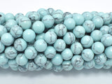 Turquoise Howlite-Light Blue, 8mm Round-Gems: Round & Faceted-BeadBeyond