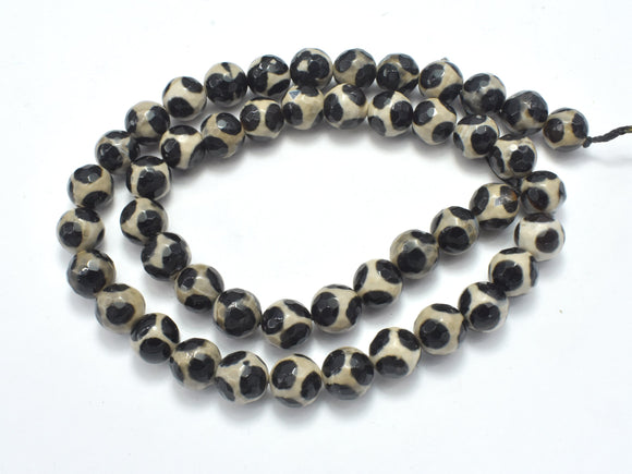AGATE BEADS, TIBETAN AGATE, 8MM FACETED ROUND-Agate: Round & Faceted-BeadBeyond