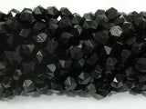 Black Onyx Beads, 6mm Star Cut Faceted Round, 14 Inch-Gems: Round & Faceted-BeadBeyond