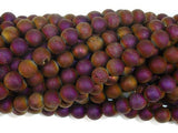 Druzy Agate Beads, Purple Gold Geode Beads, 6mm (6.5 mm) Round-Agate: Round & Faceted-BeadBeyond