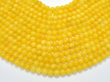 Jade - Yellow, 8mm, Round, 15 Inch-BeadBeyond