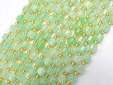 Green Quartz Beads, 6mm Faceted Prism Double Point Cut-Gems: Round & Faceted-BeadBeyond