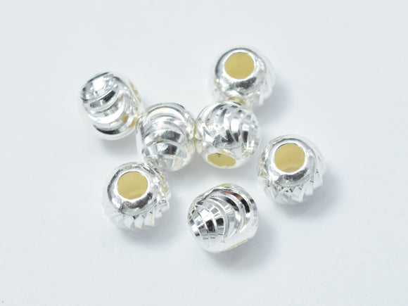 8pcs 6mm 925 Sterling Silver Beads, 6mm x 5.2mm Rondelle Beads-Metal Findings & Charms-BeadBeyond