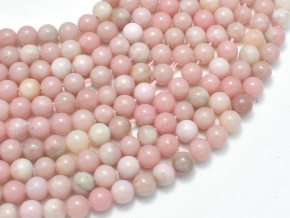 Pink Opal, 6mm (6.8mm) Round Beads-BeadBeyond