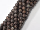 Brown Snowflake Obsidian Beads, Round, 8mm-BeadBeyond