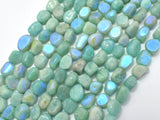 Mystic Coated Amazonite Beads, AB Coated, 6x8mm Nugget-Gems: Nugget,Chips,Drop-BeadBeyond