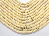 White Howlite Beads, 2.7x6mm Heishi Beads-Gems:Assorted Shape-BeadBeyond