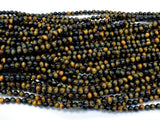 Blue / Yellow Tiger Eye, 4mm (4.3mm) Round Beads-Gems: Round & Faceted-BeadBeyond