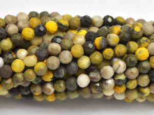 Bumblebee Jasper 3mm Micro Faceted Round-BeadBeyond