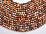 Fire Agate, Snake Skin Agate, 6mm Round, 14 Inch-BeadBeyond
