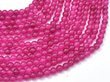 Jade Beads-Fuchsia, 6mm (6.3mm) Round Beads-Gems: Round & Faceted-BeadBeyond