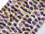 Mixed Quartz- Amethyst, Citrine, 5mm-10mm Pebble Chips Beads-Gems: Nugget,Chips,Drop-BeadBeyond