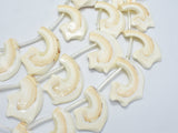 Mother of Pearl Beads, MOP, Creamy White, 17x30mm-28x46mm Free Form,-BeadBeyond