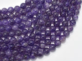 Amethyst Beads, Round, 8mm (8.5mm), 15.5 Inch-BeadBeyond