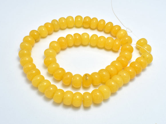 Jade Beads-Yellow, 6x10mm Rondelle Beads-BeadBeyond