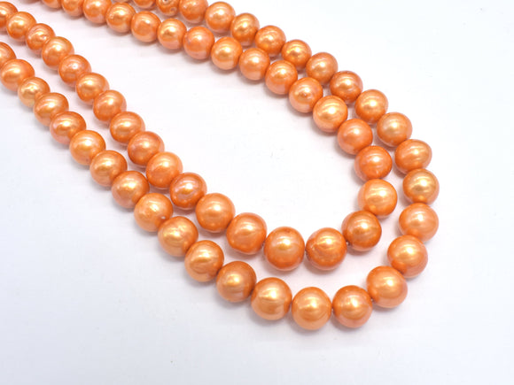 Fresh Water Pearl Beads-Orange, 8.5-9.5mm Potato Beads-BeadBeyond