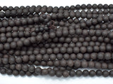 Matte Black Sandalwood Beads, 8mm Round-Wood-BeadBeyond