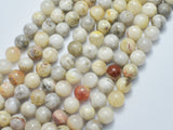 White Crazy Lace Agate 8mm Round Beads, 14.5 Inch-BeadBeyond