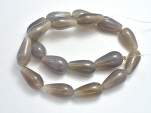 Gray Agate Beads, 10x21mm Rice Beads-BeadBeyond