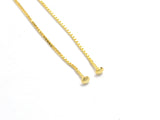 4pcs 24K Gold Vermeil Ear Wire, 925 Sterling Silver Ear Wire, 90mm Long Chain Ear wire-Metal Findings & Charms-BeadBeyond