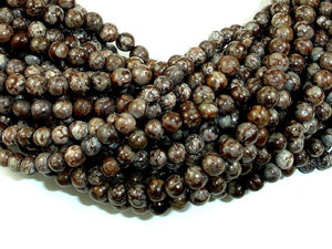 Brown Snowflake Obsidian Beads, Round, 4mm-Gems: Round & Faceted-BeadBeyond