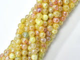 Mystic Coated Fire Agate- Yellow, 6mm, Faceted-BeadBeyond
