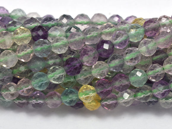 Rainbow Fluorite 3.5mm Micro Faceted Round-BeadBeyond