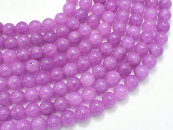 Jade - Purple, 8mm Round Beads, 14.5 Inch-BeadBeyond