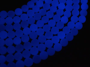 Glow in The Dark Beads-Blue, Luminous Stone, 6mm-Gems: Round & Faceted-BeadBeyond