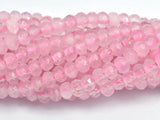 Jade -Pink 3x4mm Faceted Rondelle, 14 Inch-BeadBeyond