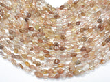 Copper Rutilated Quartz, Approx 6x9mm Nugget Beads, 15.5 Inch-Gems: Nugget,Chips,Drop-BeadBeyond