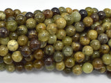 Green Garnet Beads, 8mm Round Beads-BeadBeyond