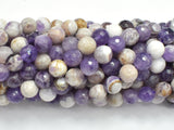 Chevron Amethyst Beads, 8mm, Faceted-BeadBeyond