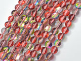 Mystic Aura Quartz-Red, Rainbow, 8mm Round-Gems: Round & Faceted-BeadBeyond