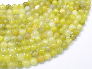 Lemon Matrix Quartz Beads, 6mm (6.4mm) Round Beads-Gems: Round & Faceted-BeadBeyond