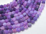 Frosted Matte Agate Beads- Purple, 7.8mm, Round Beads-Gems: Round & Faceted-BeadBeyond