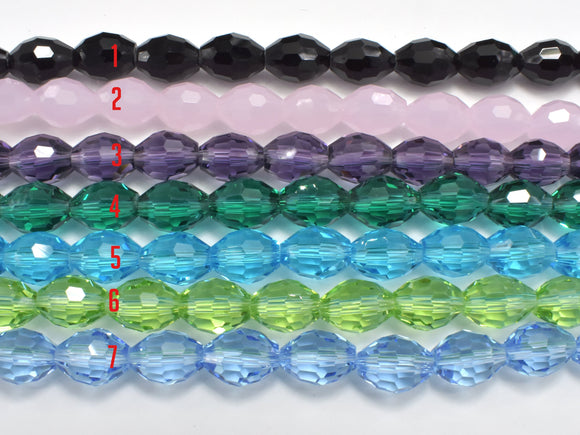 Crystal Glass Beads, 8x10 mm Faceted Rice-Pearls & Glass-BeadBeyond