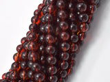 Amber Resin-Red, 6mm Round Beads, 26 Inch-Gems: Round & Faceted-BeadBeyond
