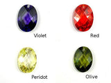 CZ beads,13x18mm Faceted Oval-Cubic Zirconia-BeadBeyond
